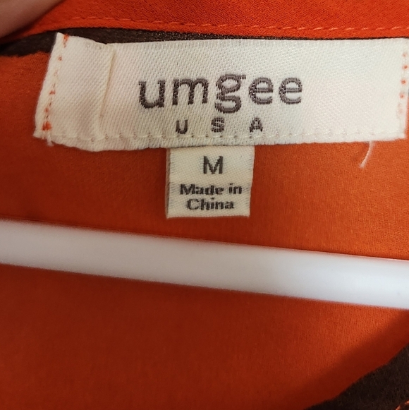 Umgee Sheer Striped Tunic Blouse Top Size Medium - Picture 4 of 6